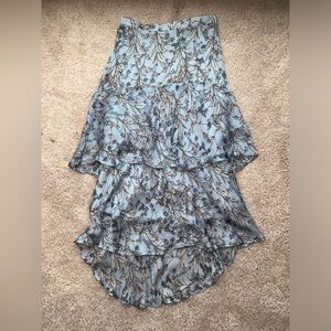 Chelsea & Violet Blue Floral Tiered Midi Skirt